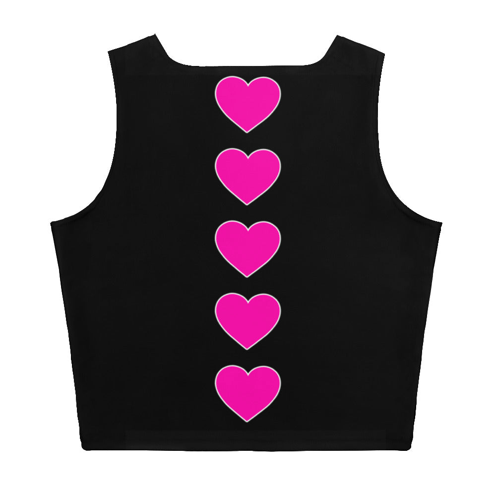 I Heart Bad Bitches Crop Top (pink/black) - Attire T LLC
