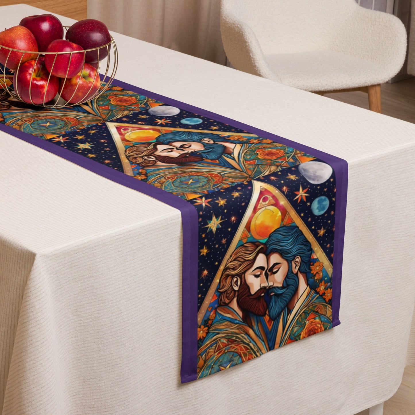 Mystical Union: Embracing Love Under the Sun and Moon's Radiant (purple) Attire T LLC