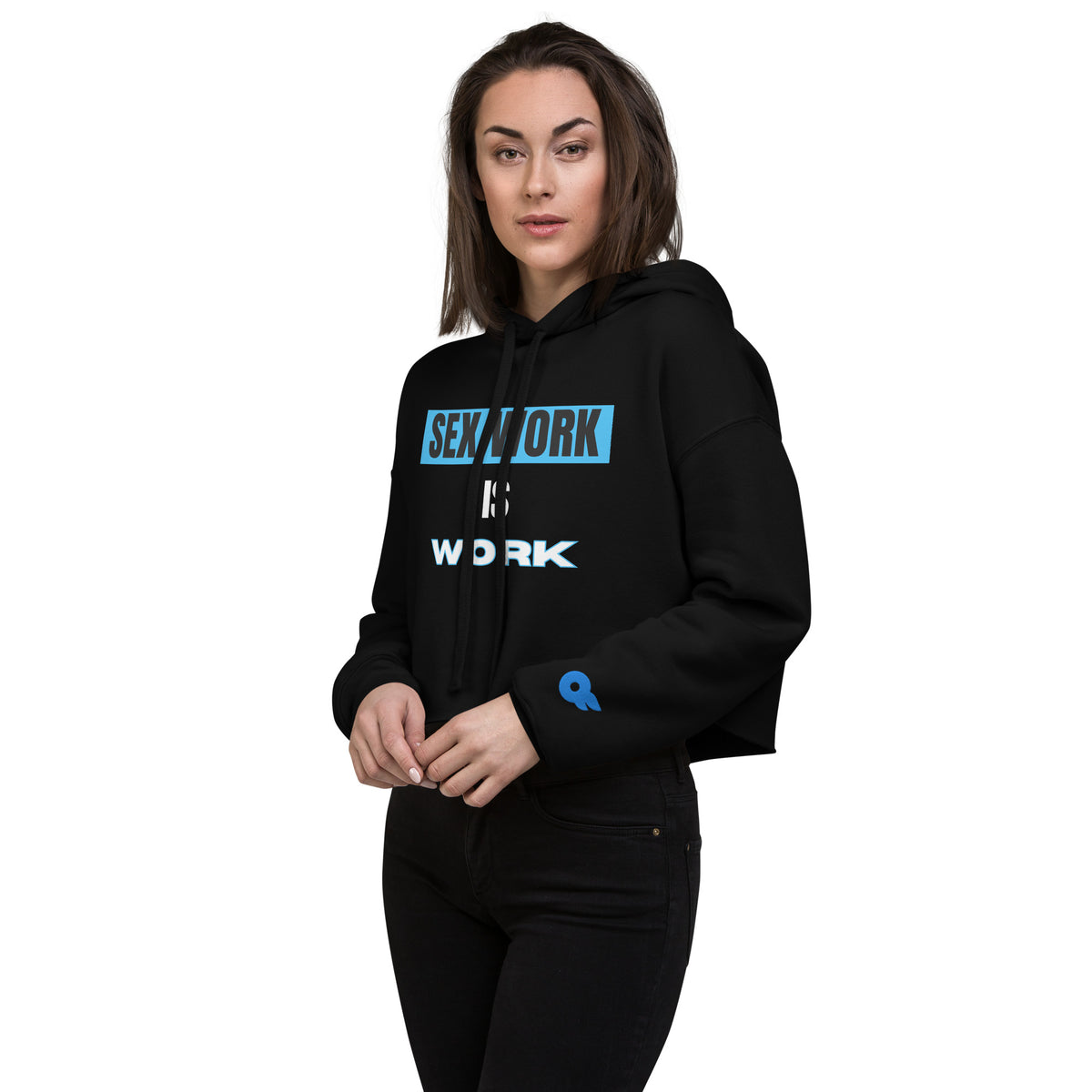 Personalized Sex Work Is Work crop hoodie, additional product view