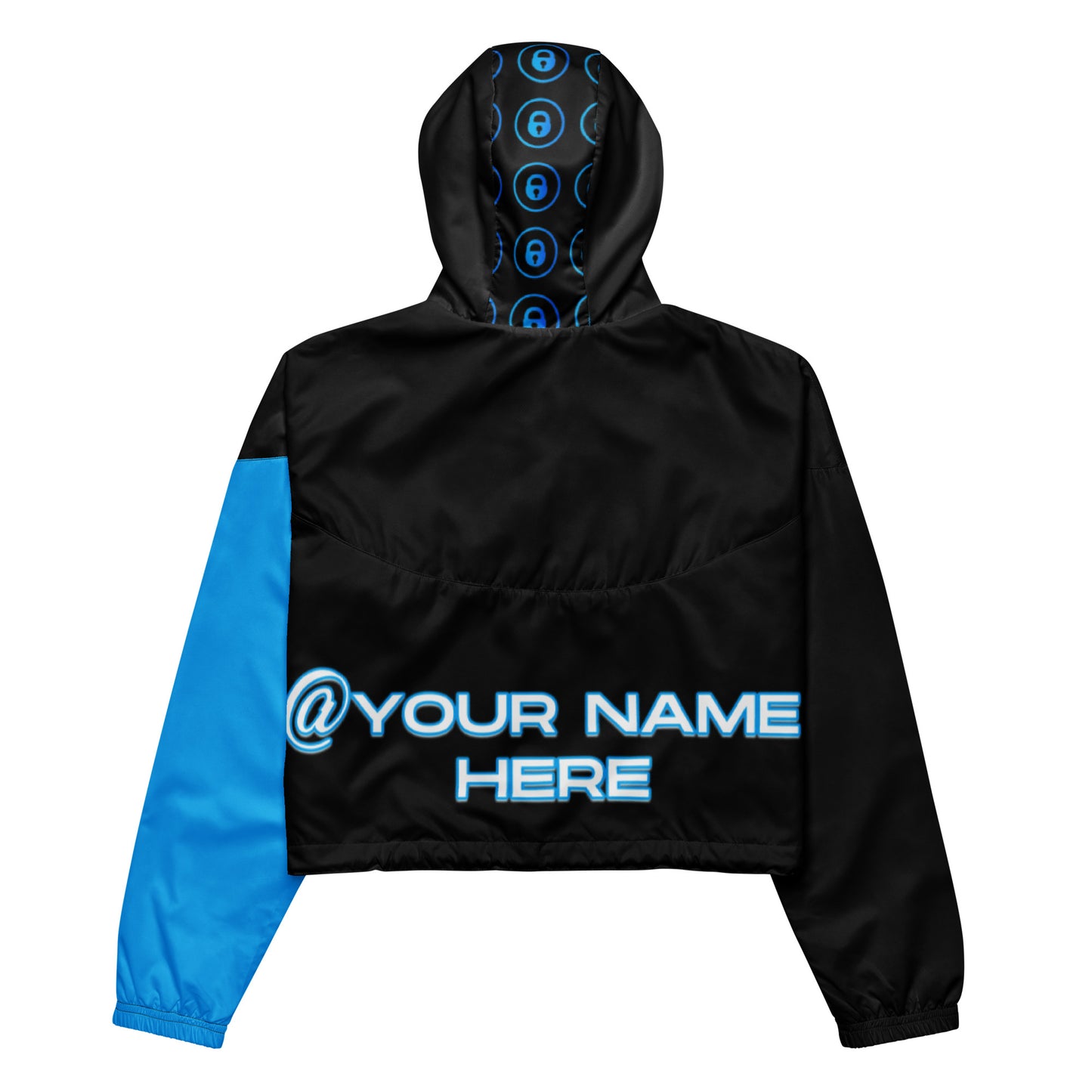 Personalized Custom Onlyfans Women’s Crop Windbreaker (Black) - Attire T LLC