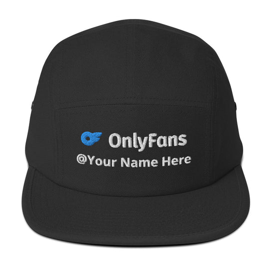 Onlyfans Custom Personalized Five Panel Cap 100% Cotton Hat | Stylish hat | Content Creator | Custom Gifts Attire T LLC