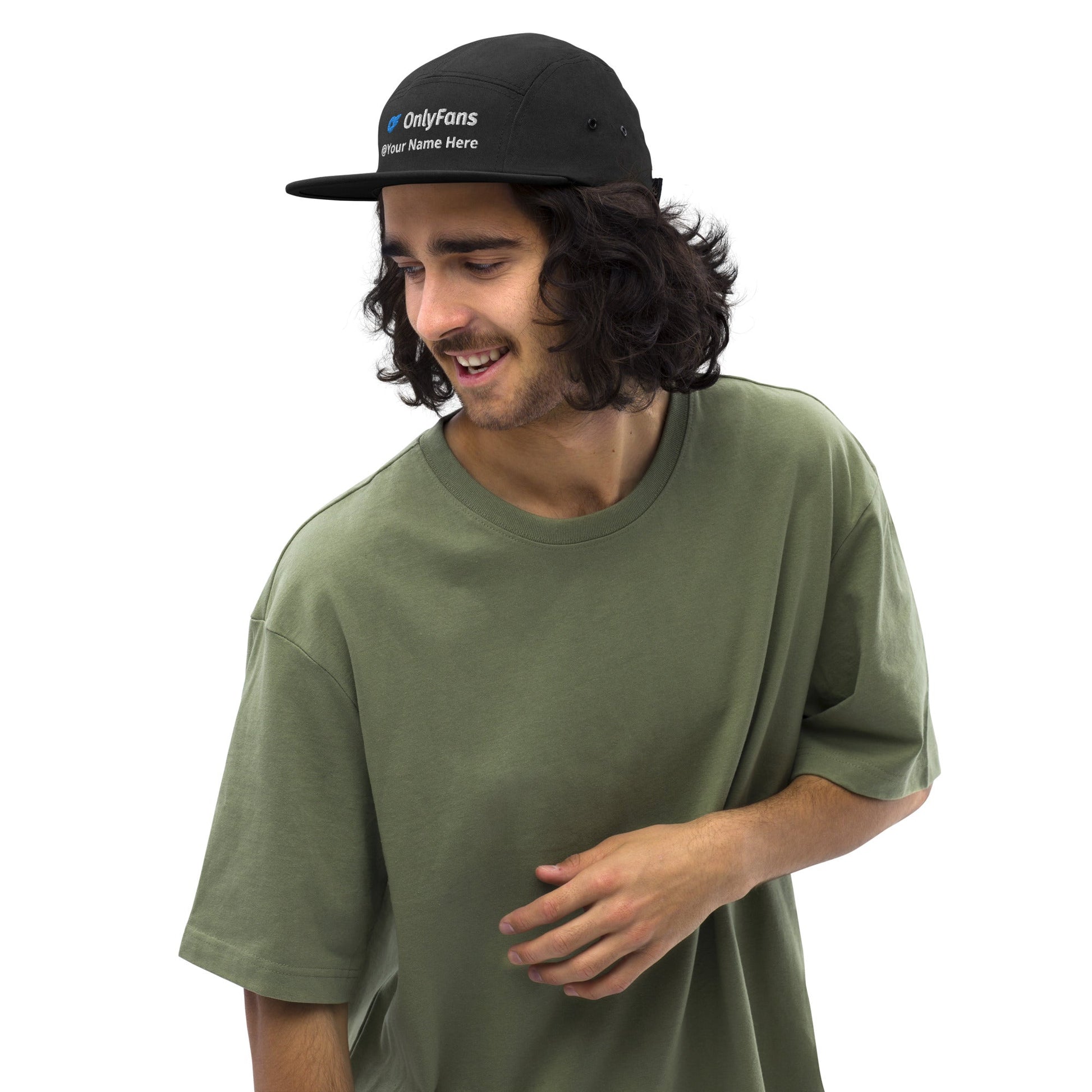 Onlyfans Custom Personalized Five Panel Cap 100% Cotton Hat | Stylish hat | Content Creator | Custom Gifts Attire T LLC