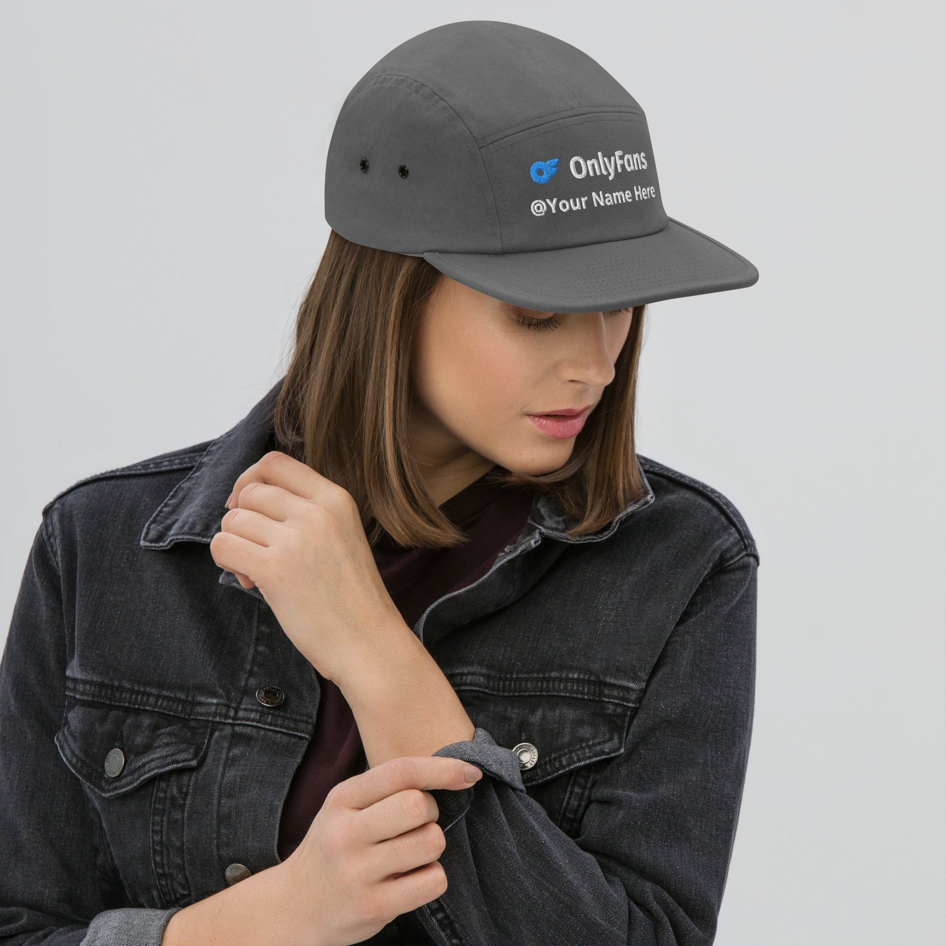 Onlyfans Custom Personalized Five Panel Cap 100% Cotton Hat | Stylish hat | Content Creator | Custom Gifts Attire T LLC