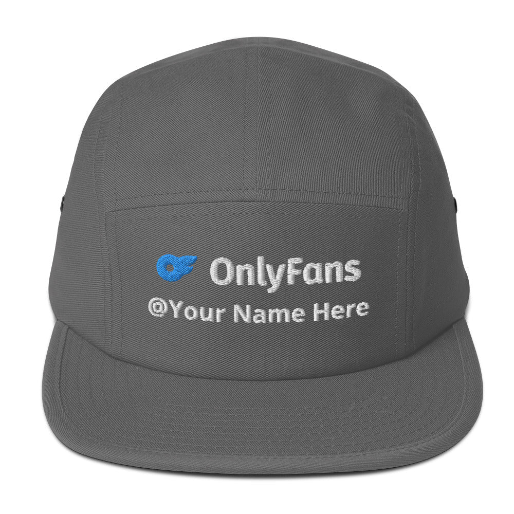 Onlyfans Custom Personalized Five Panel Cap 100% Cotton Hat | Stylish hat | Content Creator | Custom Gifts Attire T LLC