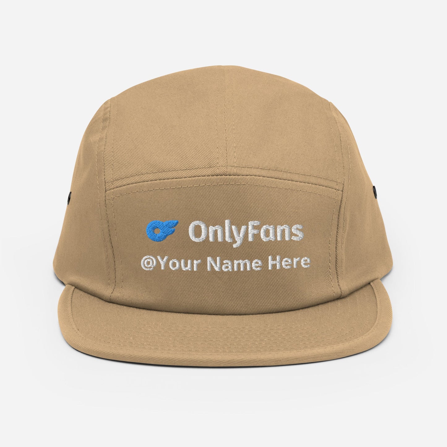 Onlyfans Custom Personalized Five Panel Cap 100% Cotton Hat | Stylish hat | Content Creator | Custom Gifts Attire T LLC