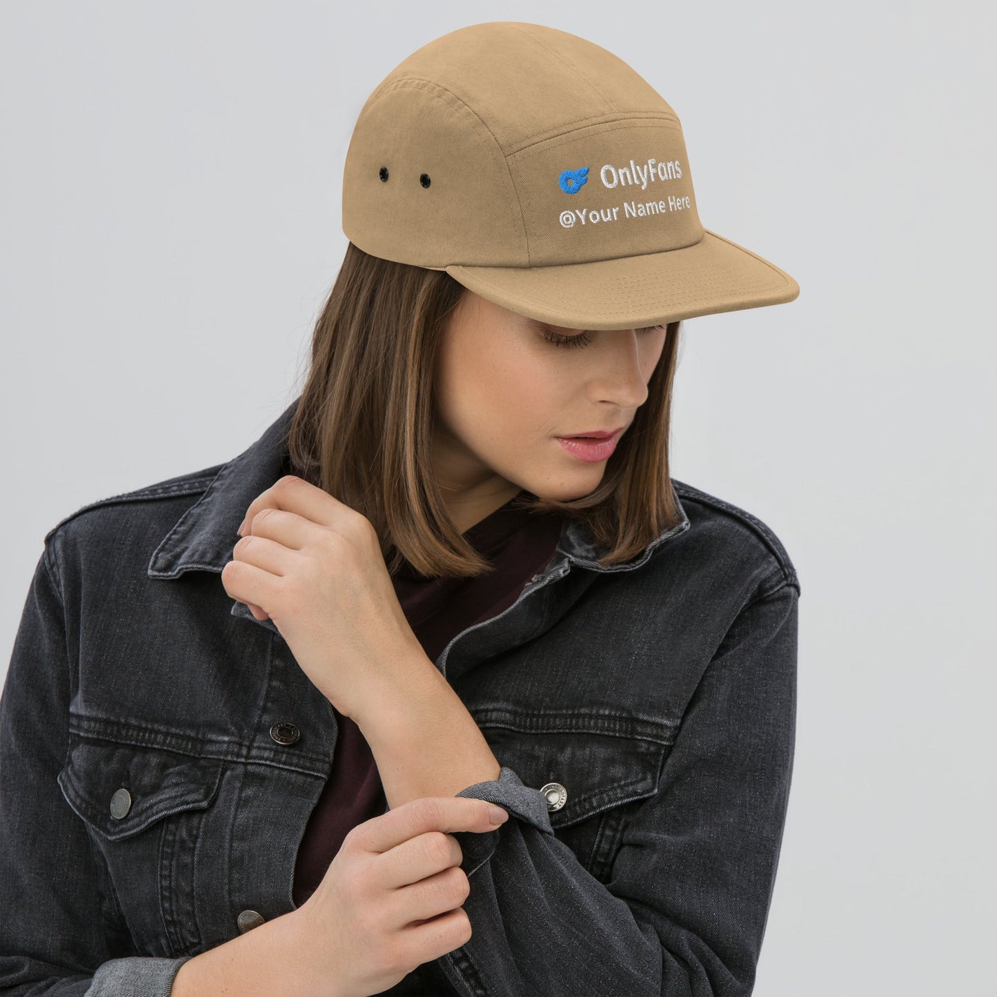 Onlyfans Custom Personalized Five Panel Cap 100% Cotton Hat | Stylish hat | Content Creator | Custom Gifts Attire T LLC