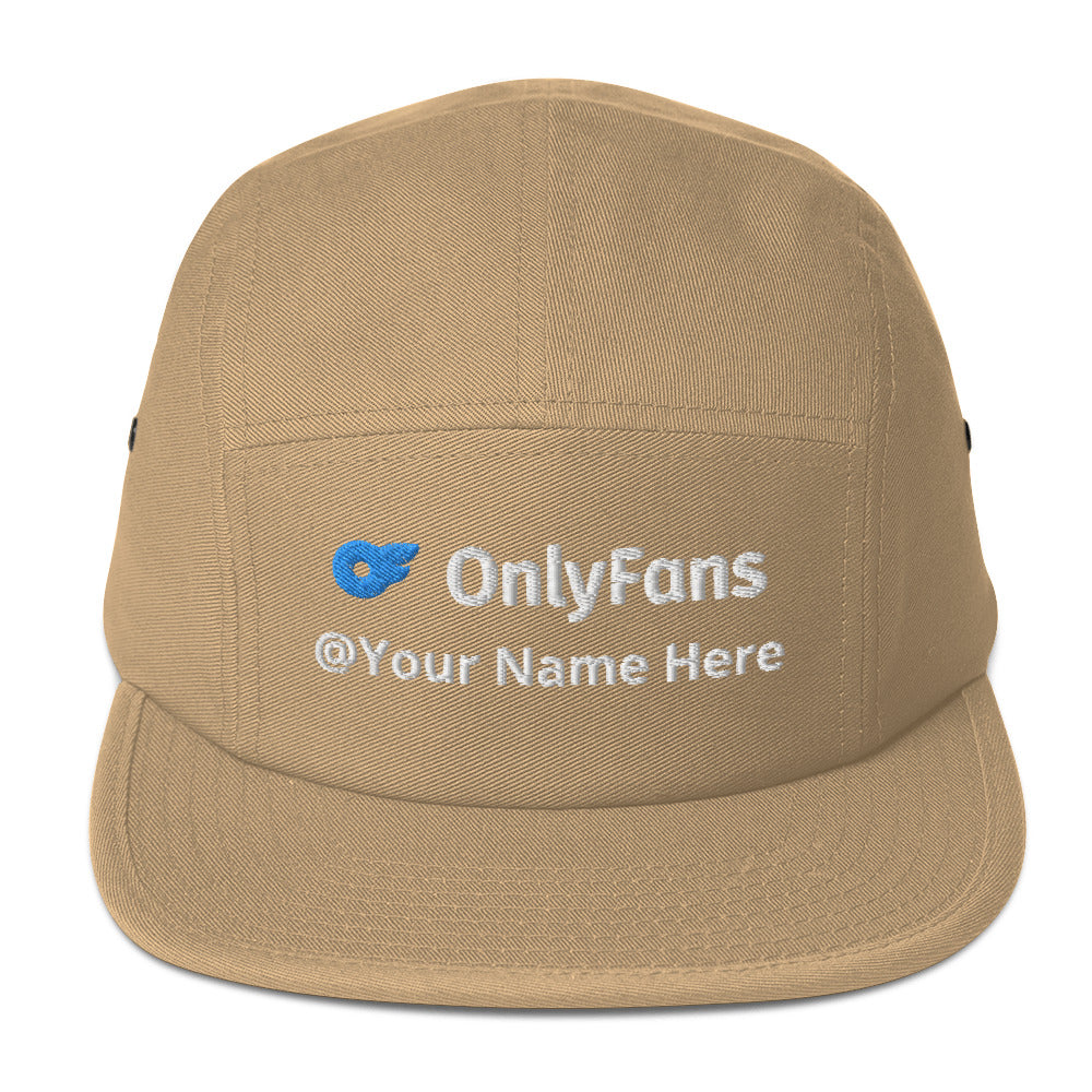 Onlyfans Custom Personalized Five Panel Cap 100% Cotton Hat | Stylish hat | Content Creator | Custom Gifts Attire T LLC