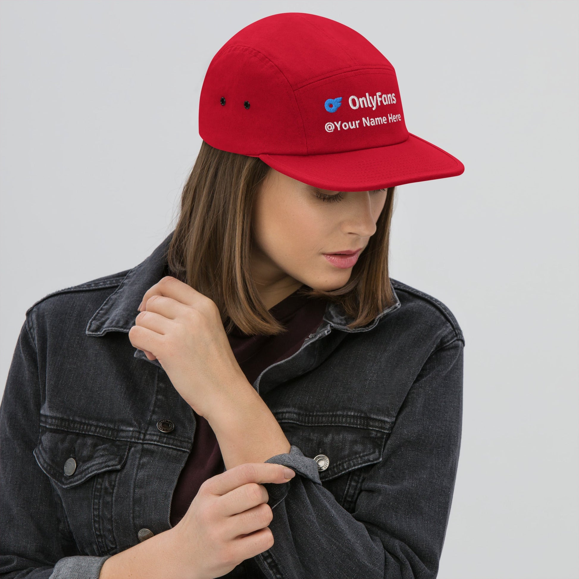 Onlyfans Custom Personalized Five Panel Cap 100% Cotton Hat | Stylish hat | Content Creator | Custom Gifts Attire T LLC