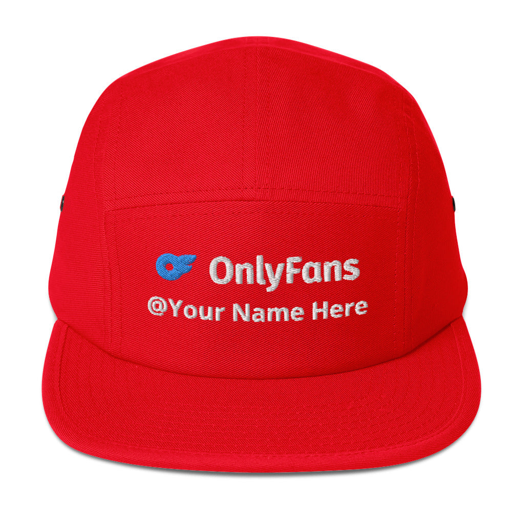 Onlyfans Custom Personalized Five Panel Cap 100% Cotton Hat | Stylish hat | Content Creator | Custom Gifts Attire T LLC