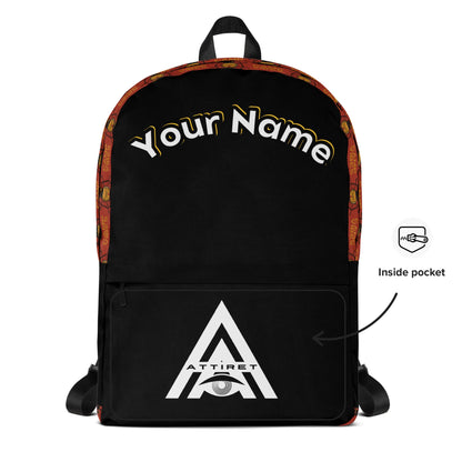 Personalized Camping Backpack alternate front view by ATTIRET