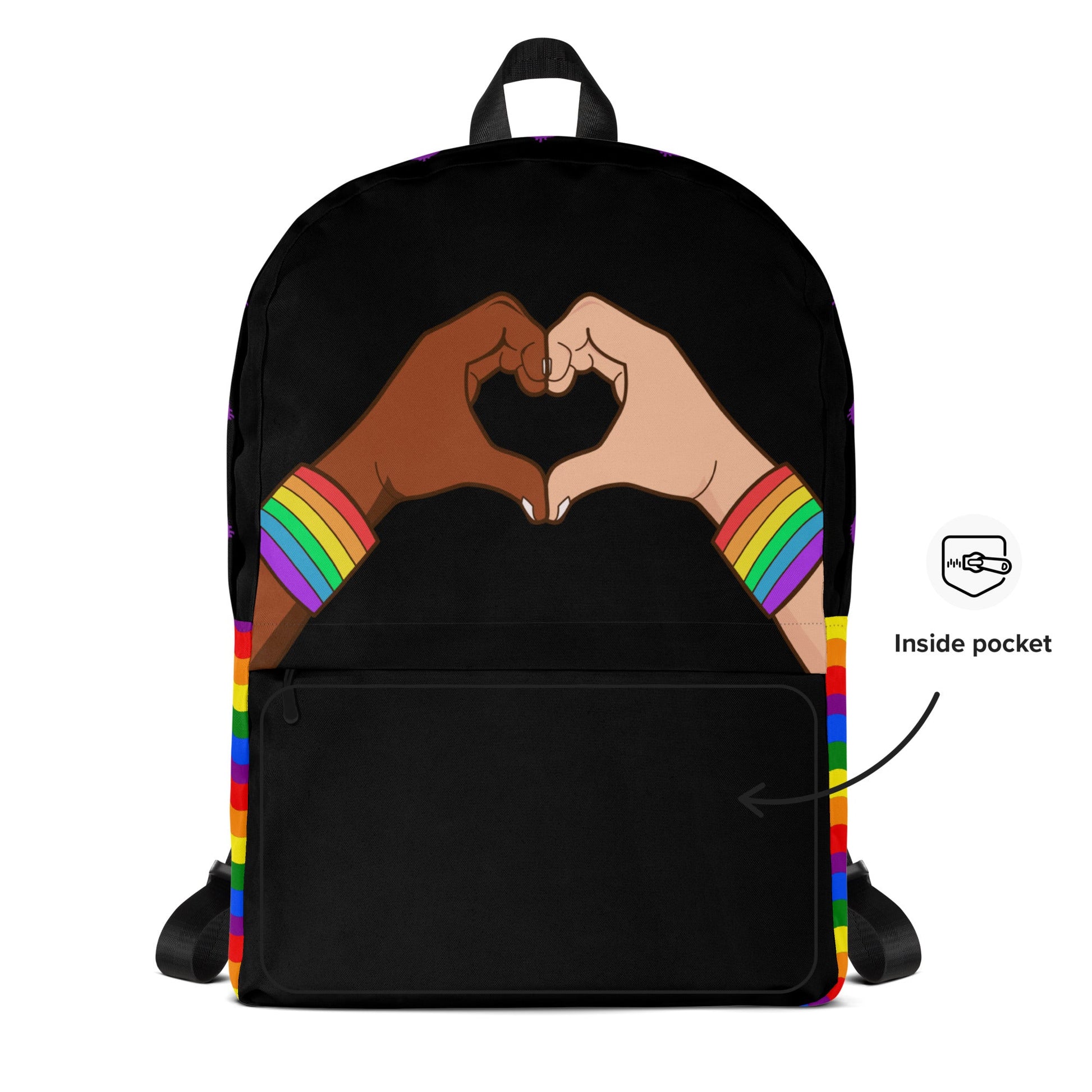 Personalized Custom Name Couples Love Pride LGBTQ+ Backpack Attire T LLC