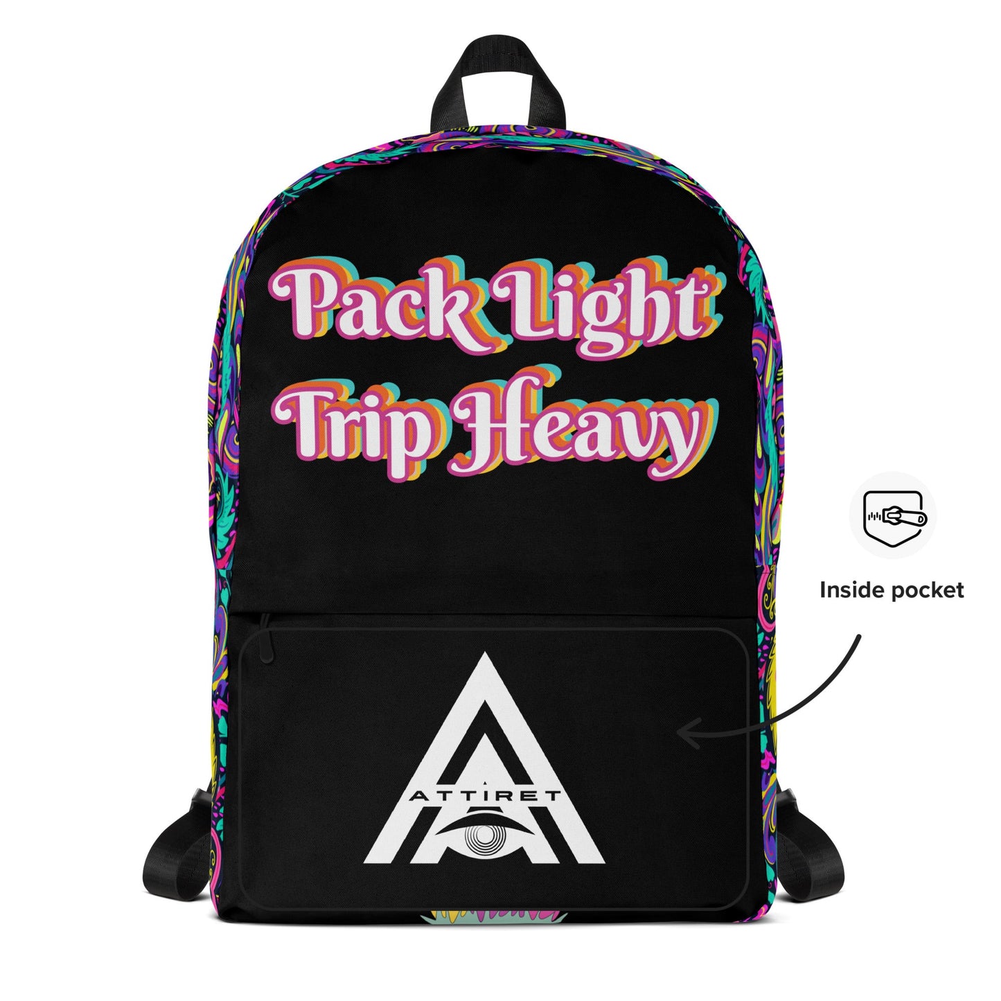 Pack Light Trip Heavy Custom Shroom Luxury Backpack | Bohemian Style | Psychedelic Style Attire T LLC