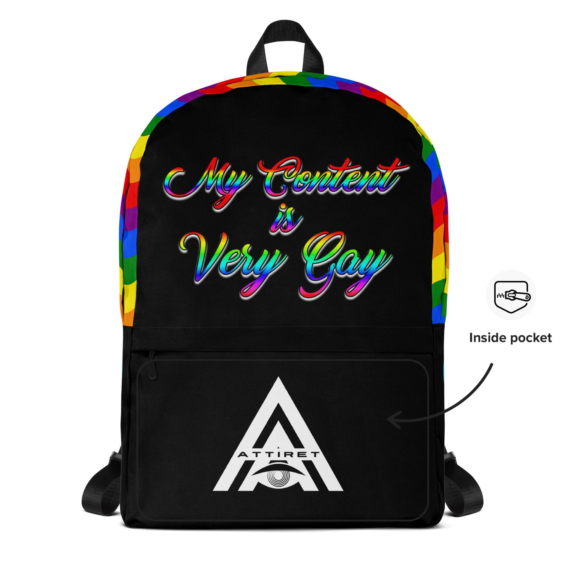 Onlyfans Custom Personalized  My Content is Very Gay Backpack Luxury Unisex Bag | Adult Content Creator | Attire T LLC