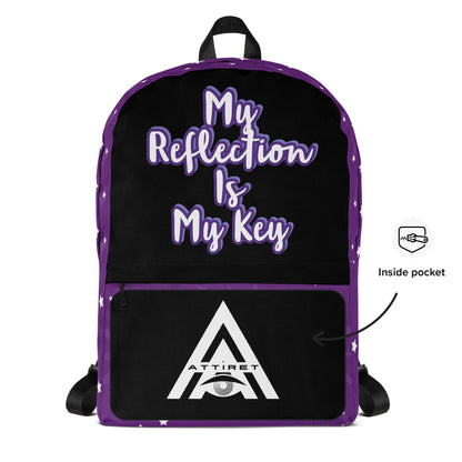 My Reflection Is Key Backpack alternate front view by ATTIRET