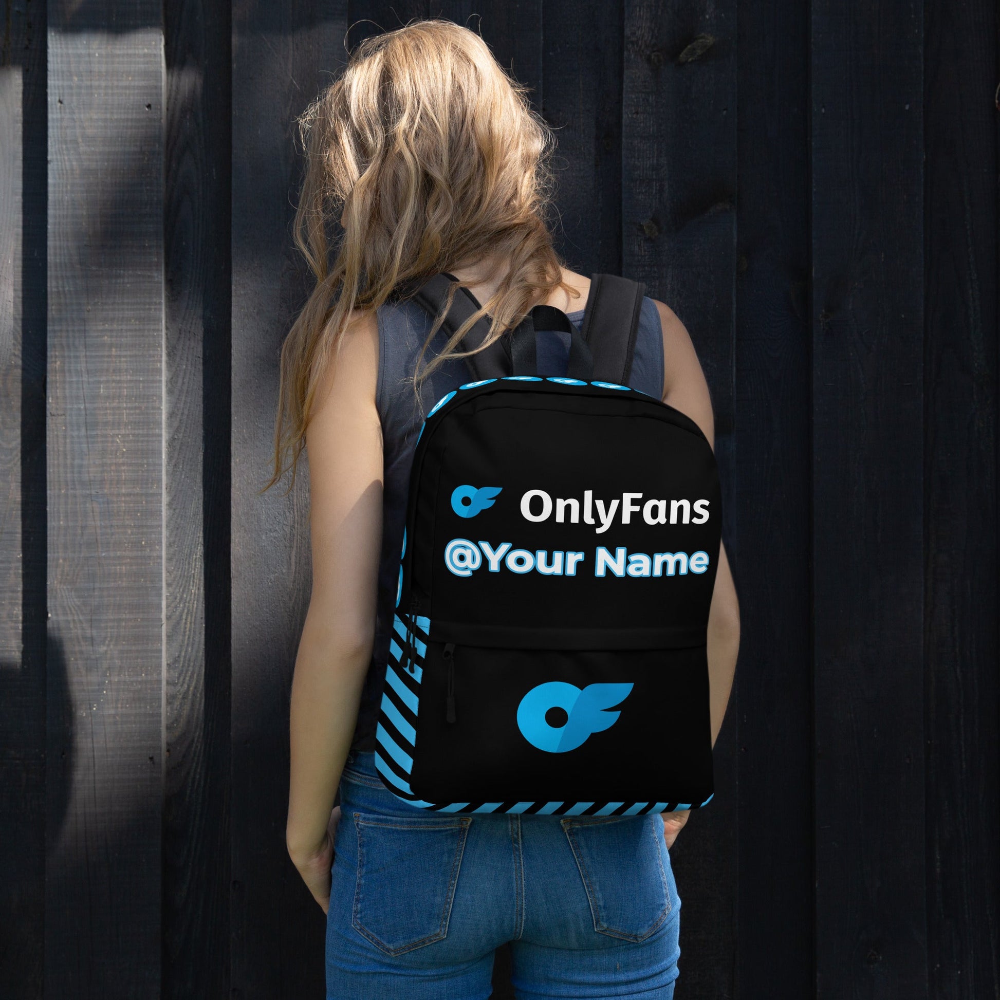 Onlyfans Personalized Custom Name Logo Unisex Backpack Customizable | Influencer | Content Creator | Brand Gifts Attire T LLC