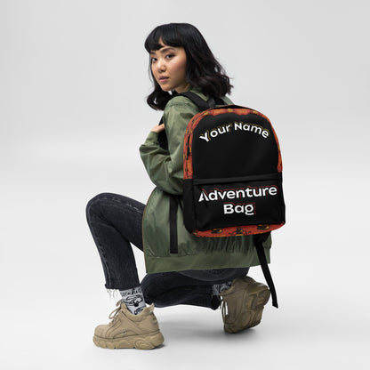 Personalized Camping Backpack front view by ATTIRET