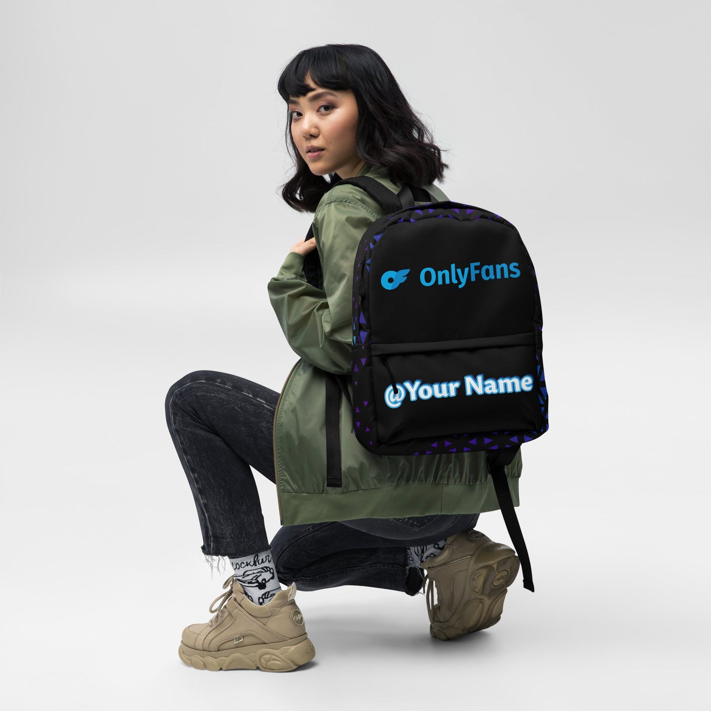 Onlyfans Personalized Custom Name Unisex Backpack | Genderless Gifts | Custom Bag | Custom Carryon |  Personalized Adult Bag | Custom Unisex Bag | Men Women Bag Attire T LLC