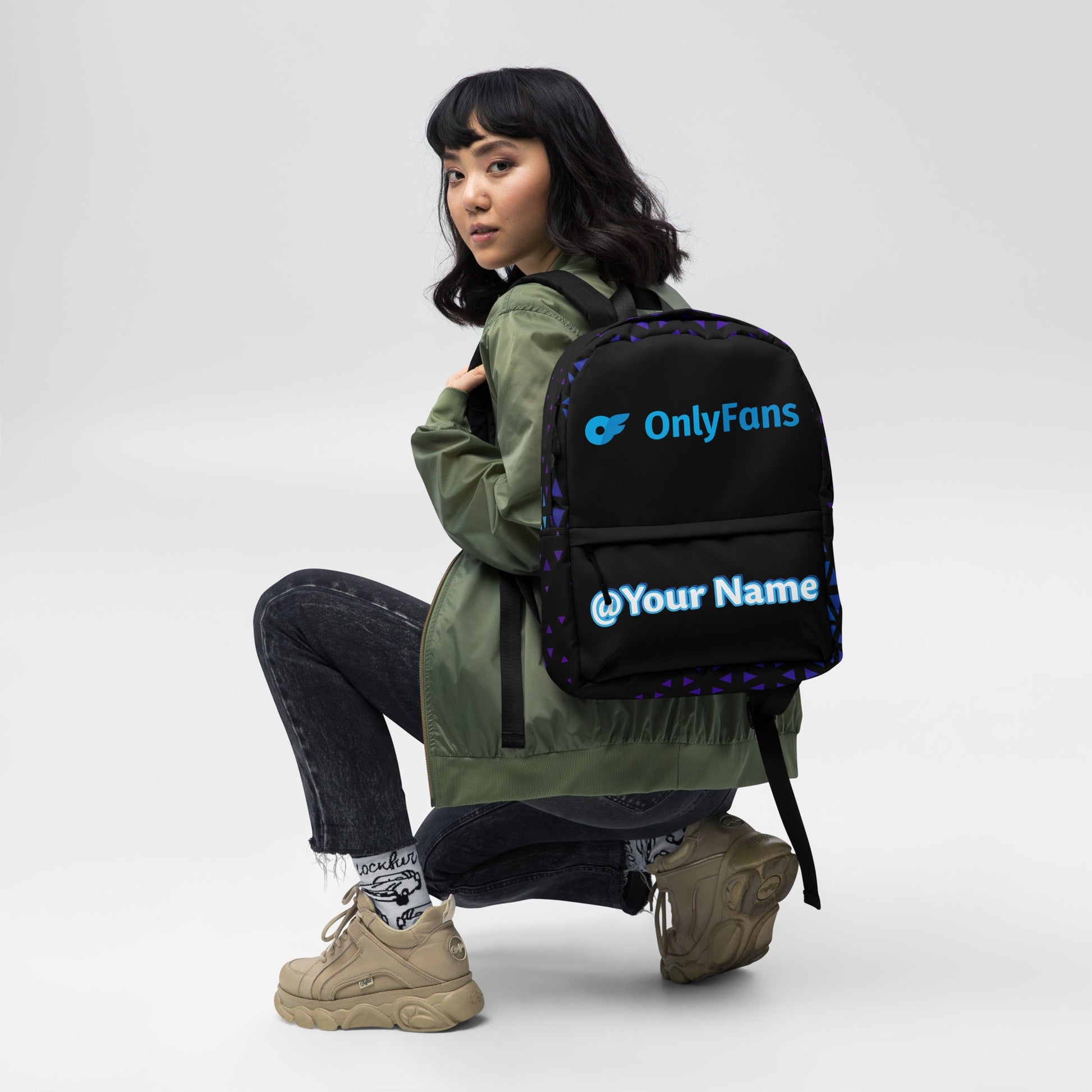 Onlyfans Personalized Custom Name Unisex Backpack | Genderless Gifts | Custom Bag | Custom Carryon |  Personalized Adult Bag | Custom Unisex Bag | Men Women Bag Attire T LLC