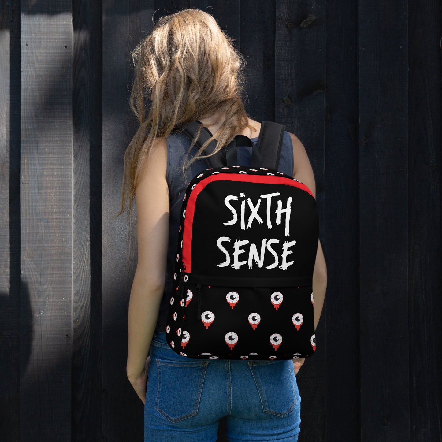 Sixth Sense Eyeball Custom Unisex Backpack Luxury Bag | Custom Design Bag | Designer Backpack | Luxury Men Women Carry On | Shoulder Bag Attire T LLC