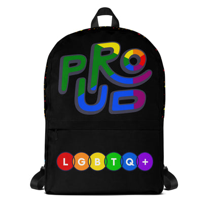 LGBTQ Pride Rainbow Backpack front view by ATTIRET