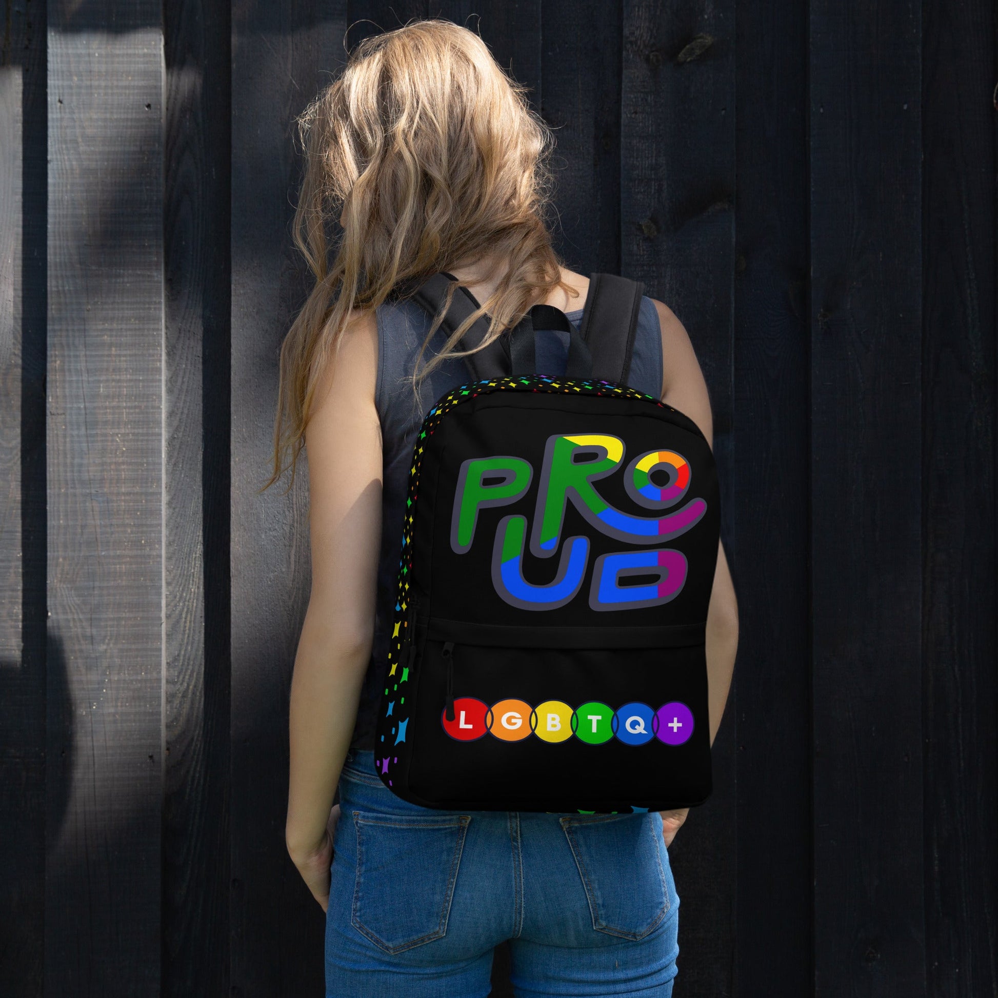 LGBTQ+ PROUD PRIDE Custom Unisex Backpack Luxury Bag Attire T LLC
