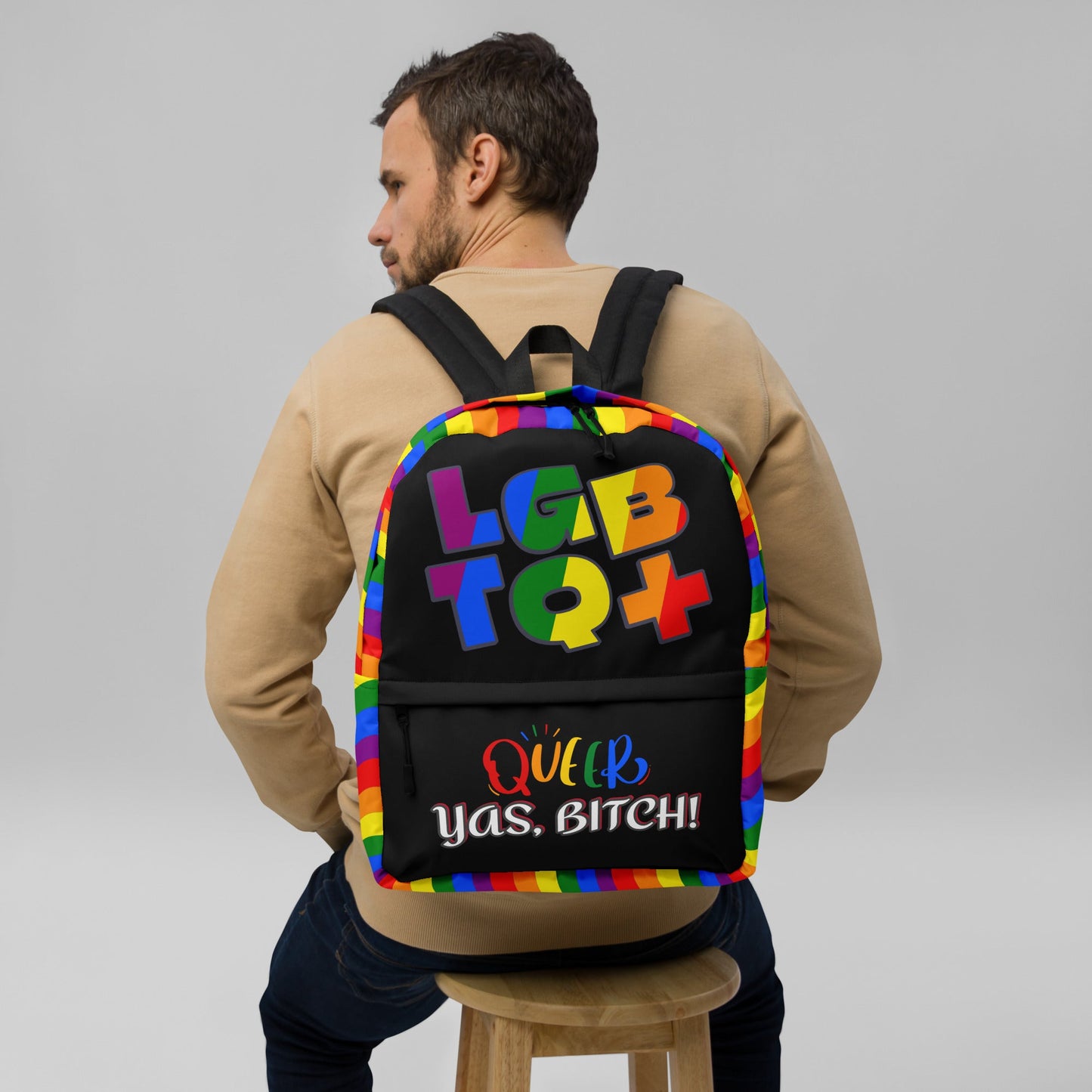 LGBT+ Queer, Yas Bitch Custom Luxury Backpack Attire T LLC