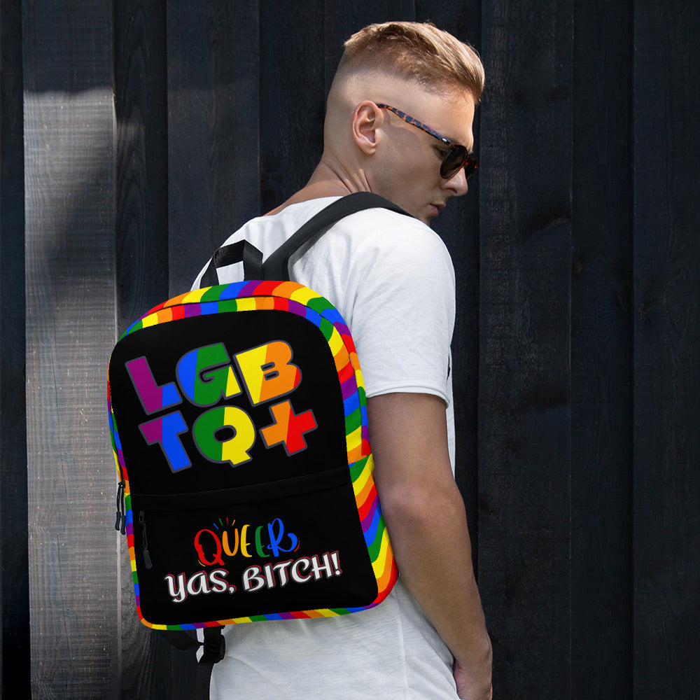 LGBT+ Queer, Yas Bitch Custom Luxury Backpack Attire T LLC