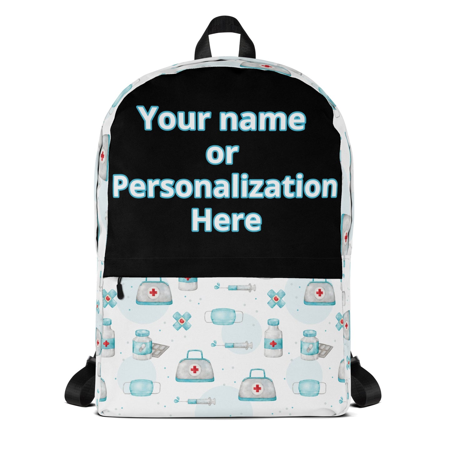 LuxeCare Nurse Custom Name Personalized Backpack - Your Stylish Companion in Care Attire T LLC