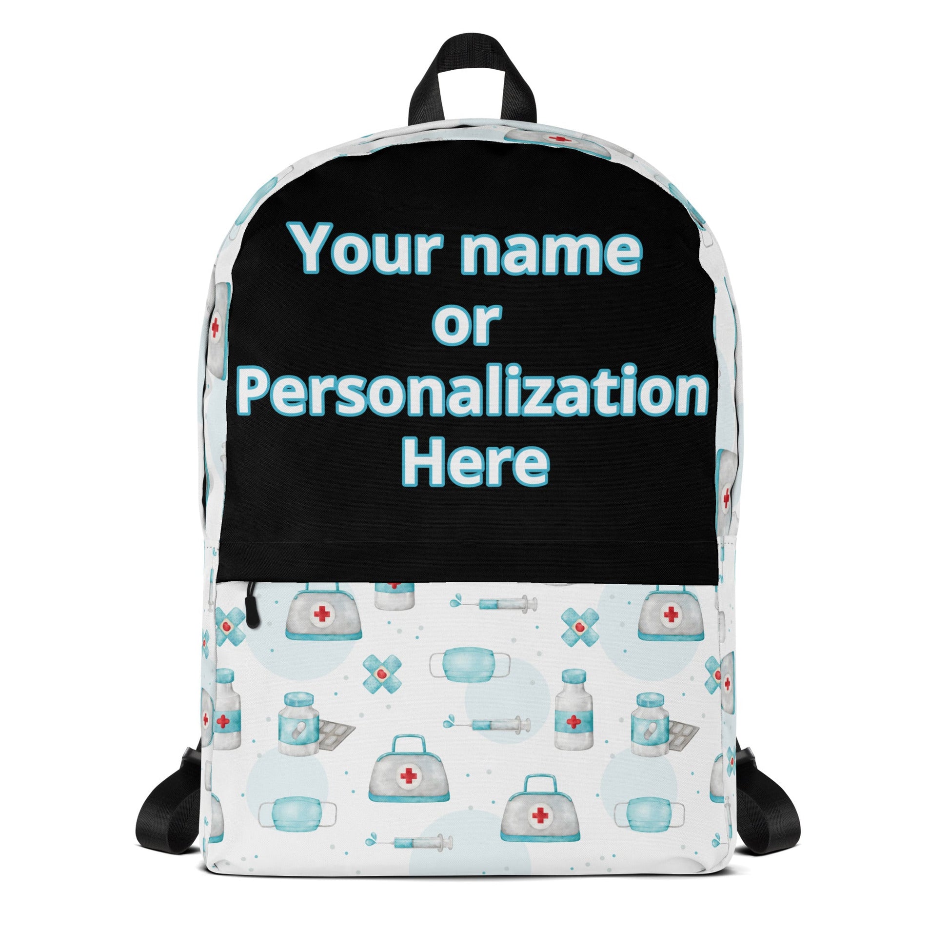LuxeCare Nurse Custom Name Personalized Backpack - Your Stylish Companion in Care Attire T LLC