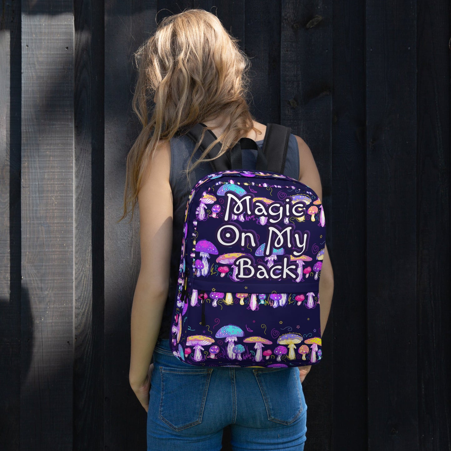 Magic on My Back Shroom Luxury Backpack | Festival Bag | Rave bag | Psychedelic Humor | Unisex Backpack | Overnight Bag Attire T LLC