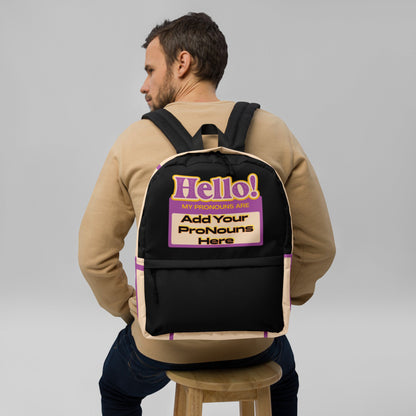 Personalized Pronoun Powerhouse Backpack by ATTIRET