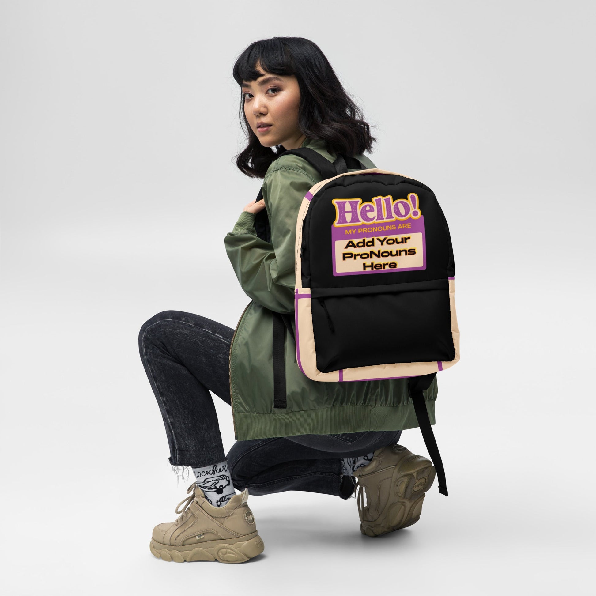 The Ultimate Custom Personalized Pronoun Powerhouse Backpack Attire T LLC