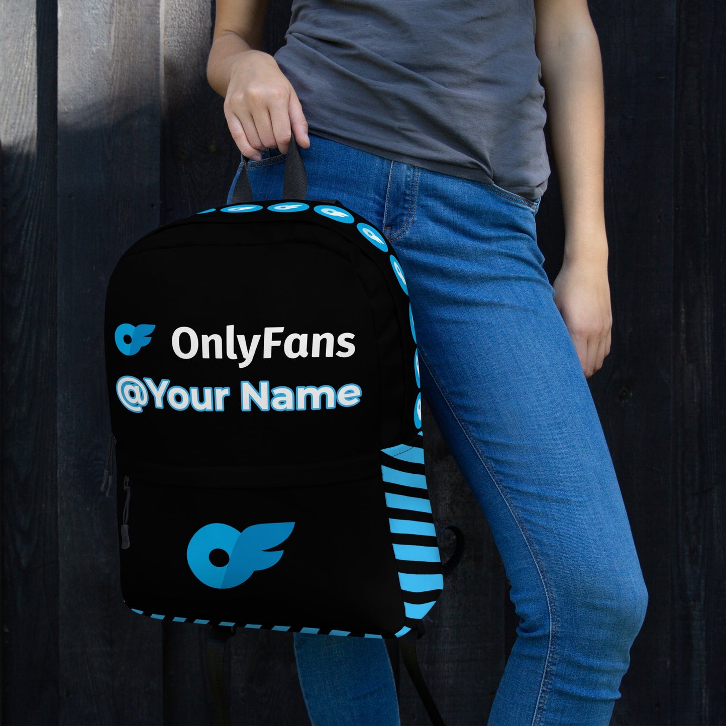 Onlyfans Personalized Custom Name Logo Unisex Backpack Customizable | Influencer | Content Creator | Brand Gifts Attire T LLC