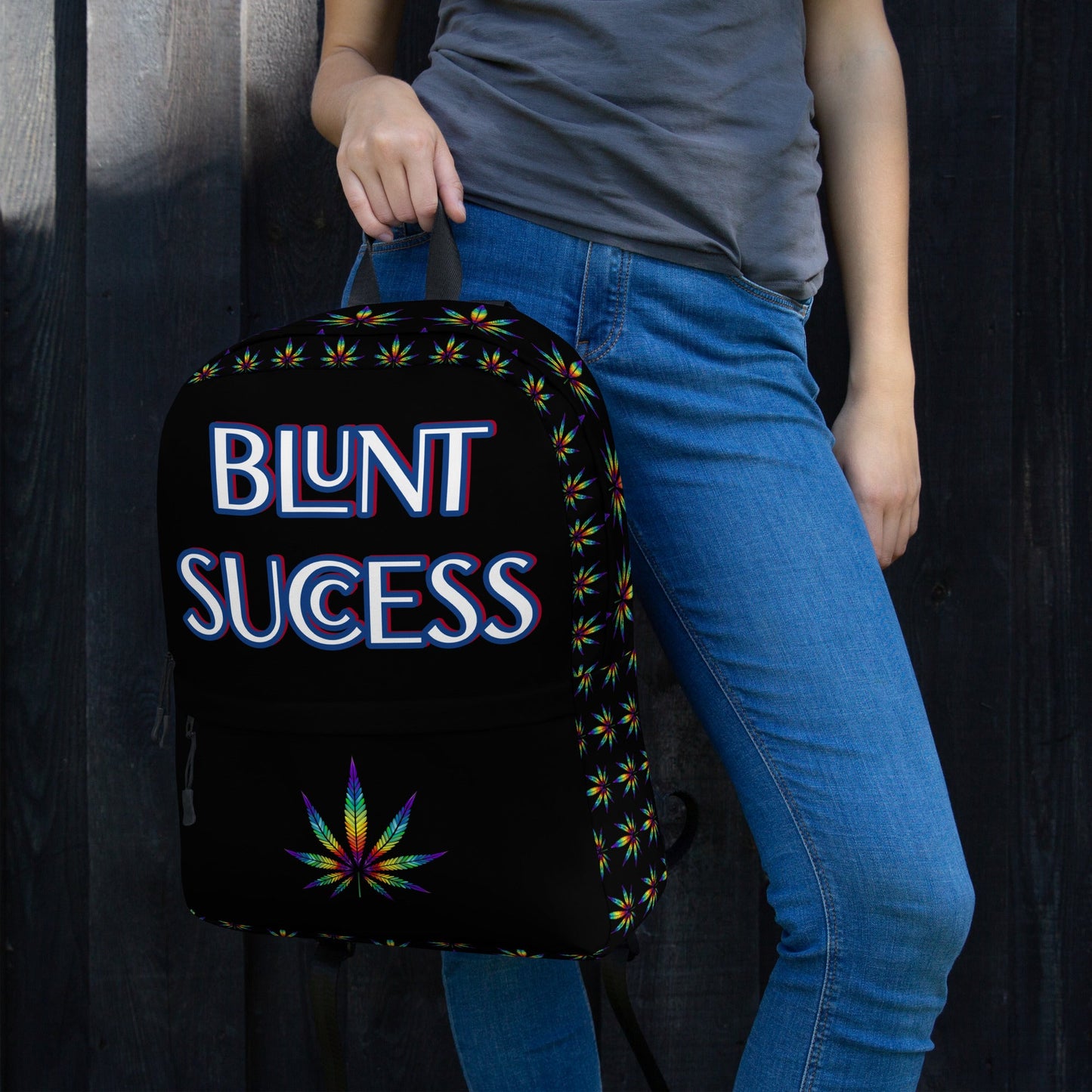 Blunt Success Custom Backpack | Weed 420 humor | Adult Smokers Humor | Bud | Cannabis | Marijuana Bag | Pot Lover Attire T LLC