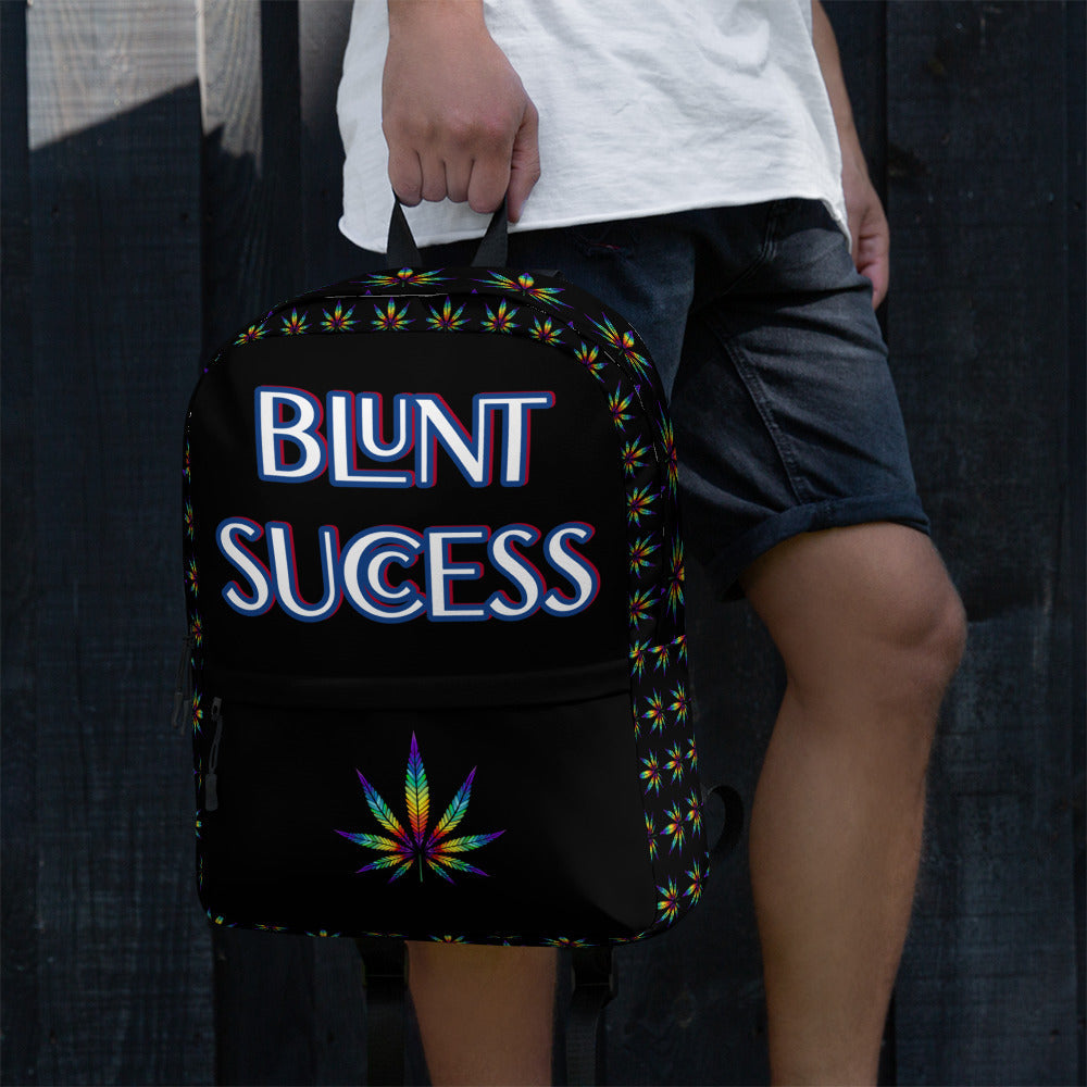 Blunt Success Custom Backpack | Weed 420 humor | Adult Smokers Humor | Bud | Cannabis | Marijuana Bag | Pot Lover Attire T LLC