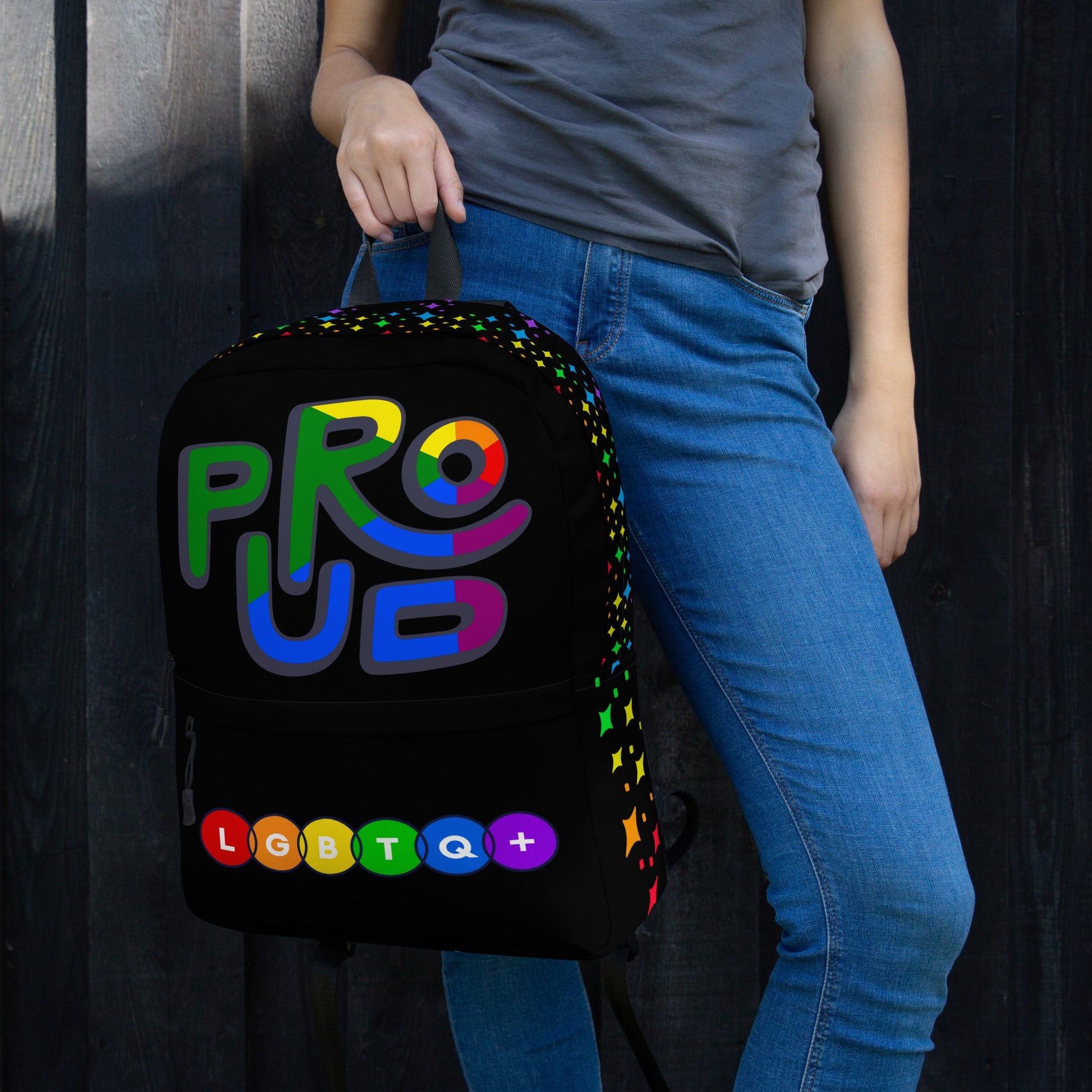 LGBTQ+ PROUD PRIDE Custom Unisex Backpack Luxury Bag Attire T LLC