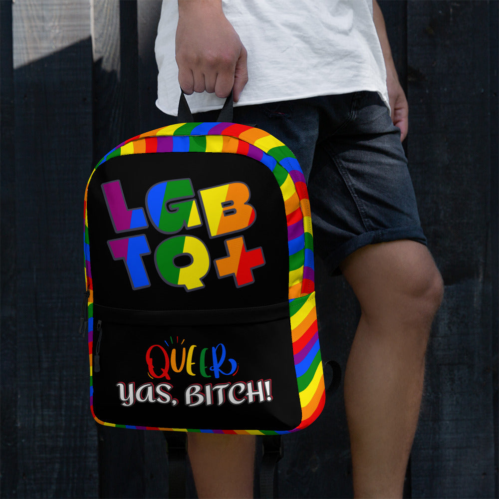 LGBT+ Queer, Yas Bitch Custom Luxury Backpack Attire T LLC
