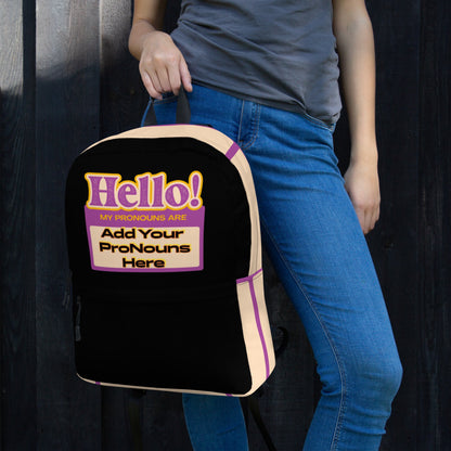 Personalized Pronoun Powerhouse Backpack by ATTIRET