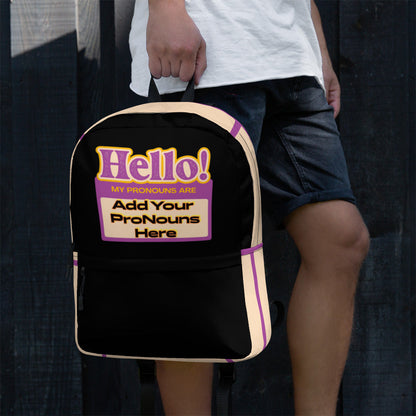 Personalized Pronoun Powerhouse Backpack by ATTIRET