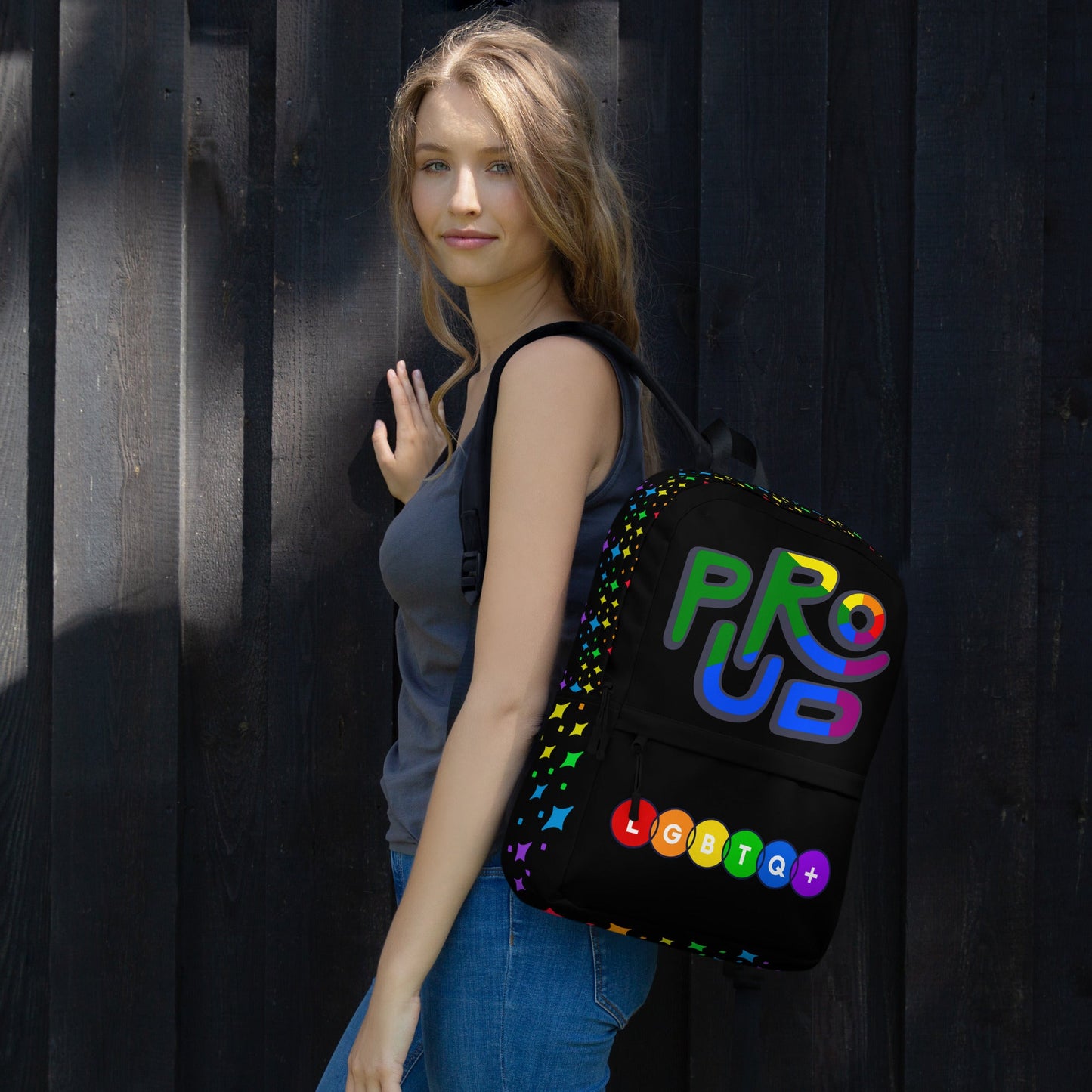 LGBTQ+ PROUD PRIDE Custom Unisex Backpack Luxury Bag Attire T LLC
