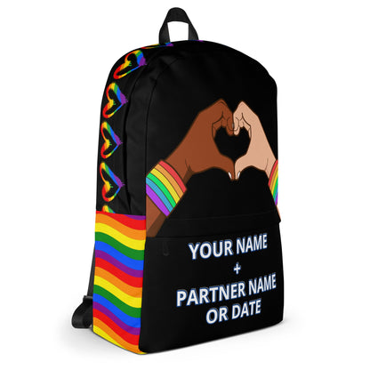 Personalized LGBTQ Couples Pride Backpack by ATTIRET