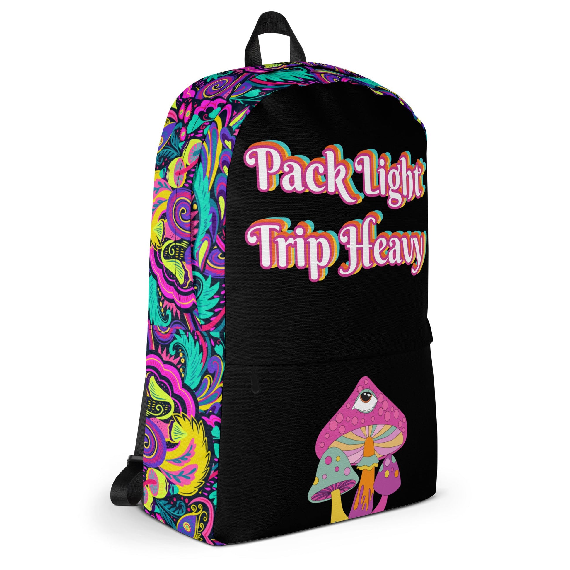 Pack Light Trip Heavy Custom Shroom Luxury Backpack | Bohemian Style | Psychedelic Style Attire T LLC