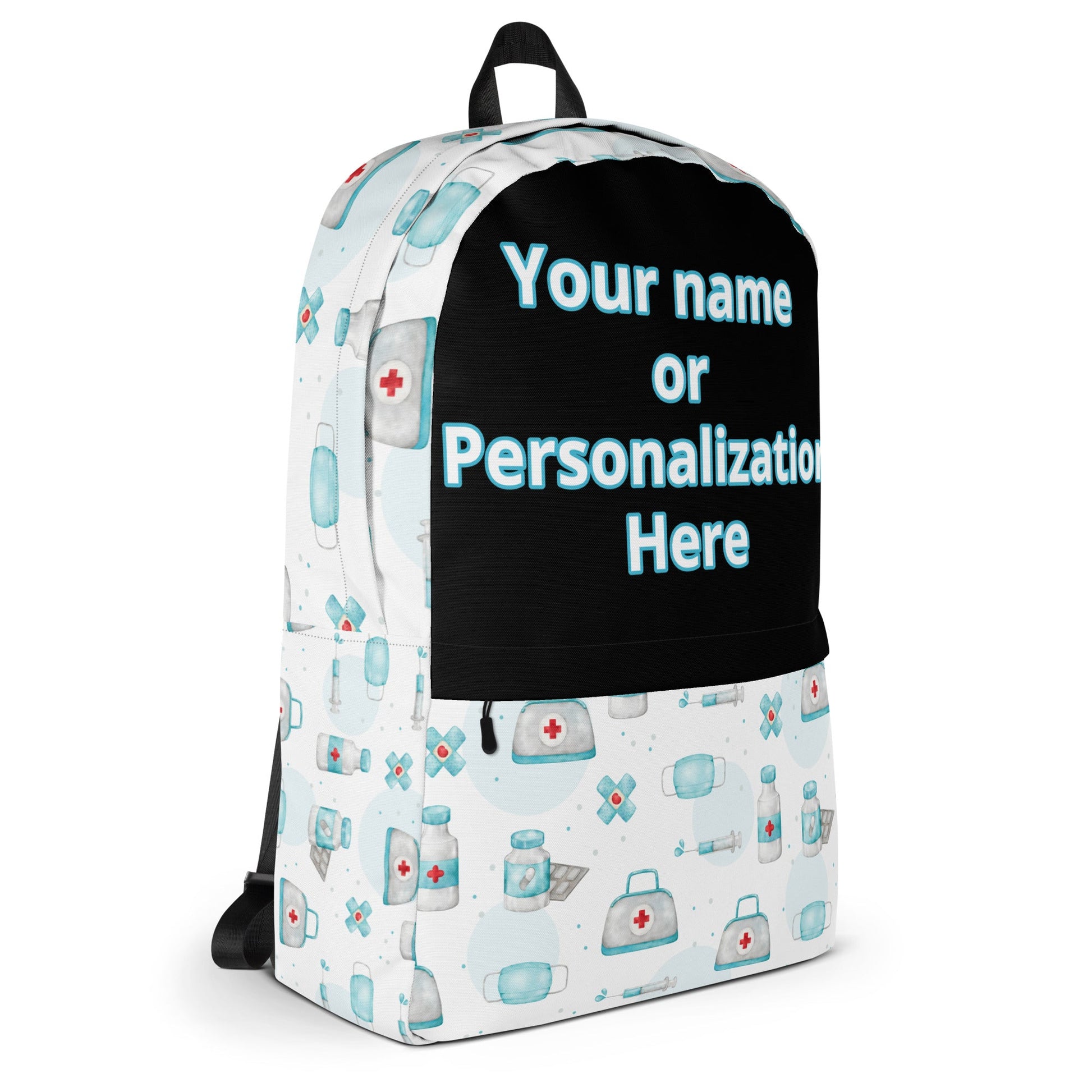 LuxeCare Nurse Custom Name Personalized Backpack - Your Stylish Companion in Care Attire T LLC