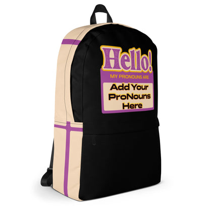 Personalized Pronoun Powerhouse Backpack by ATTIRET