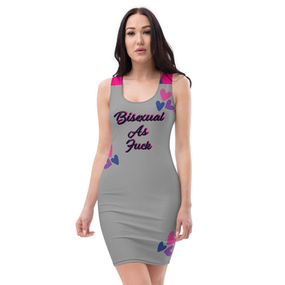 Bisexual As Fuck Bodycon Dress front view by ATTIRET