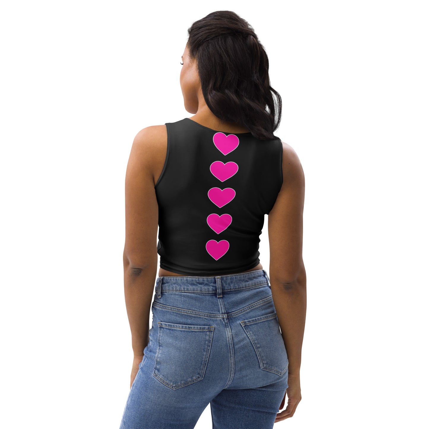 I Heart Bad Bitches Crop Top (pink/black) - Attire T LLC