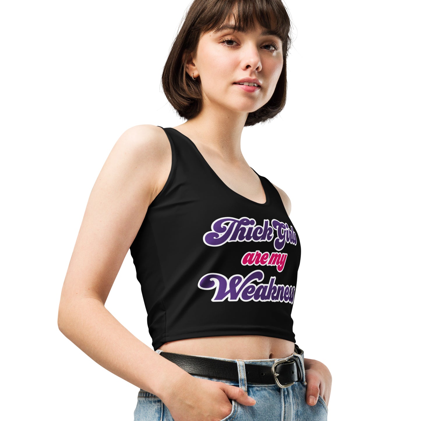 Thick Girls are my Weakness Crop Top - Attire T LLC