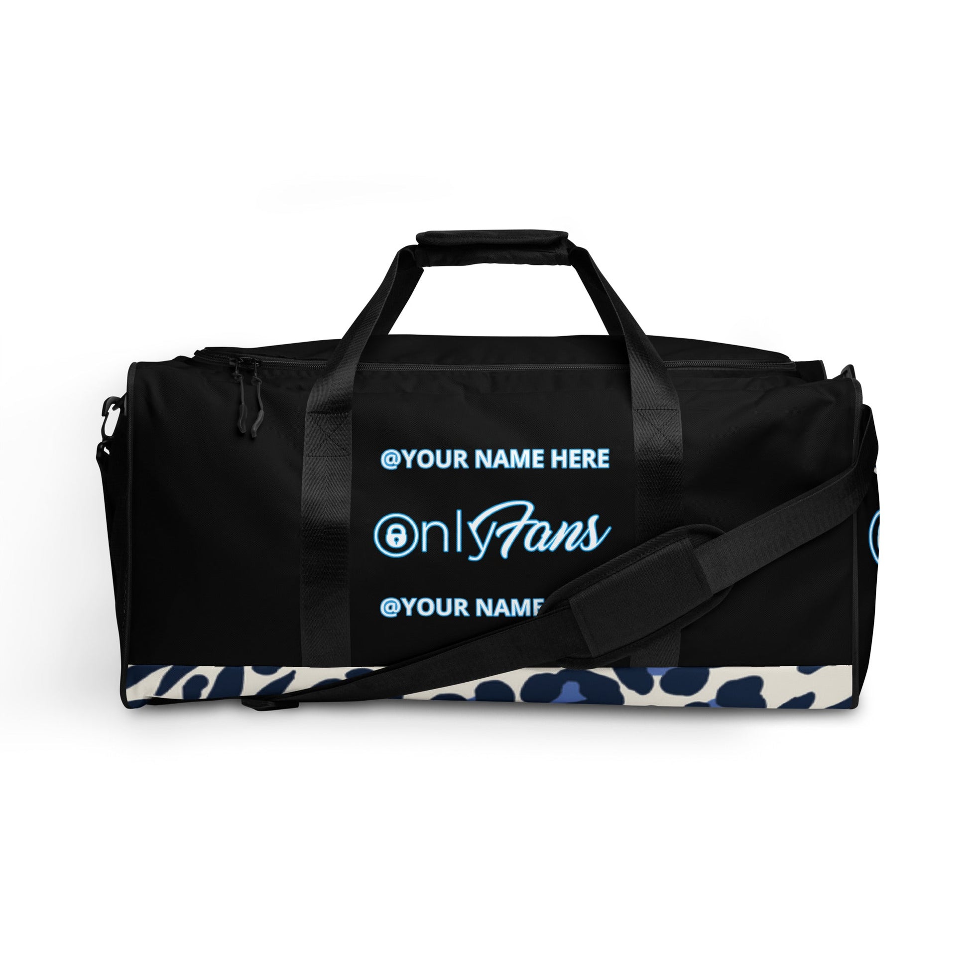 ONLYFANS Personalized Custom Cheetah Print Duffel Bag, Yoga, Gym, Luggage, Customizable Attire T LLC