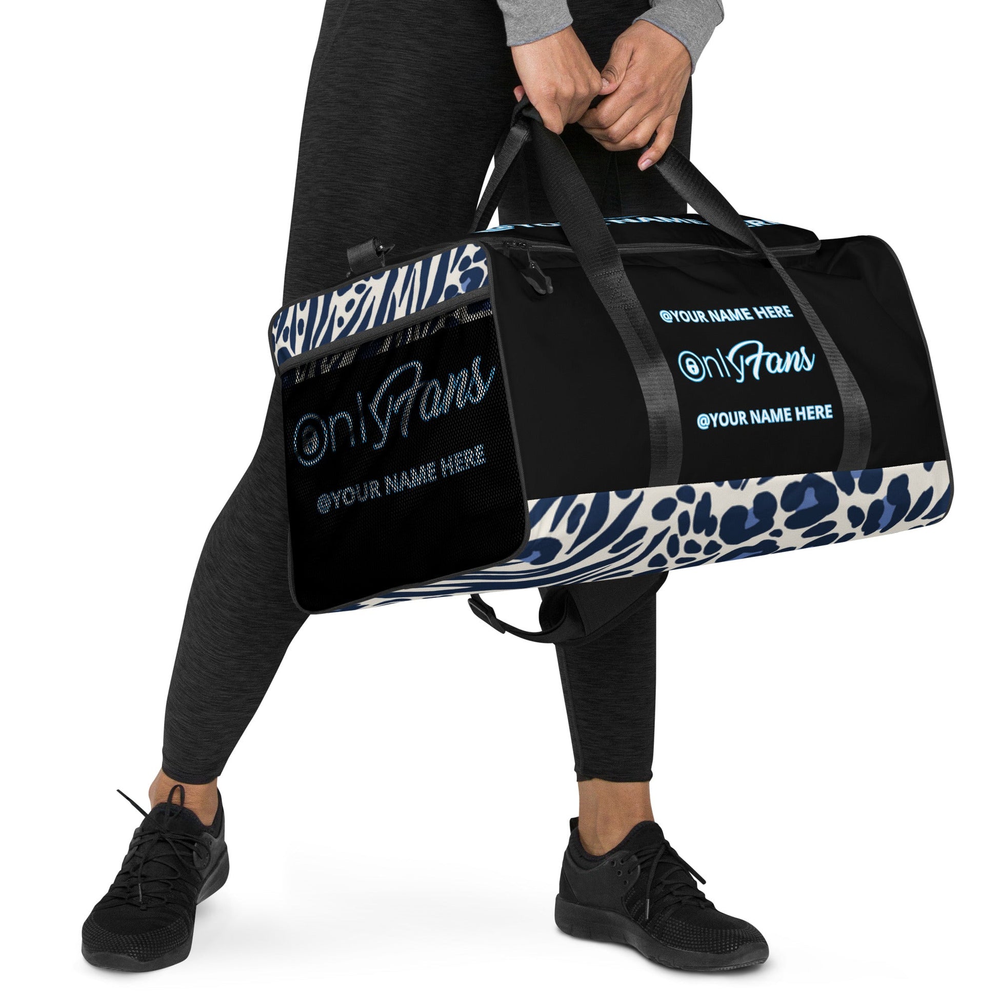 ONLYFANS Personalized Custom Cheetah Print Duffel Bag, Yoga, Gym, Luggage, Customizable Attire T LLC