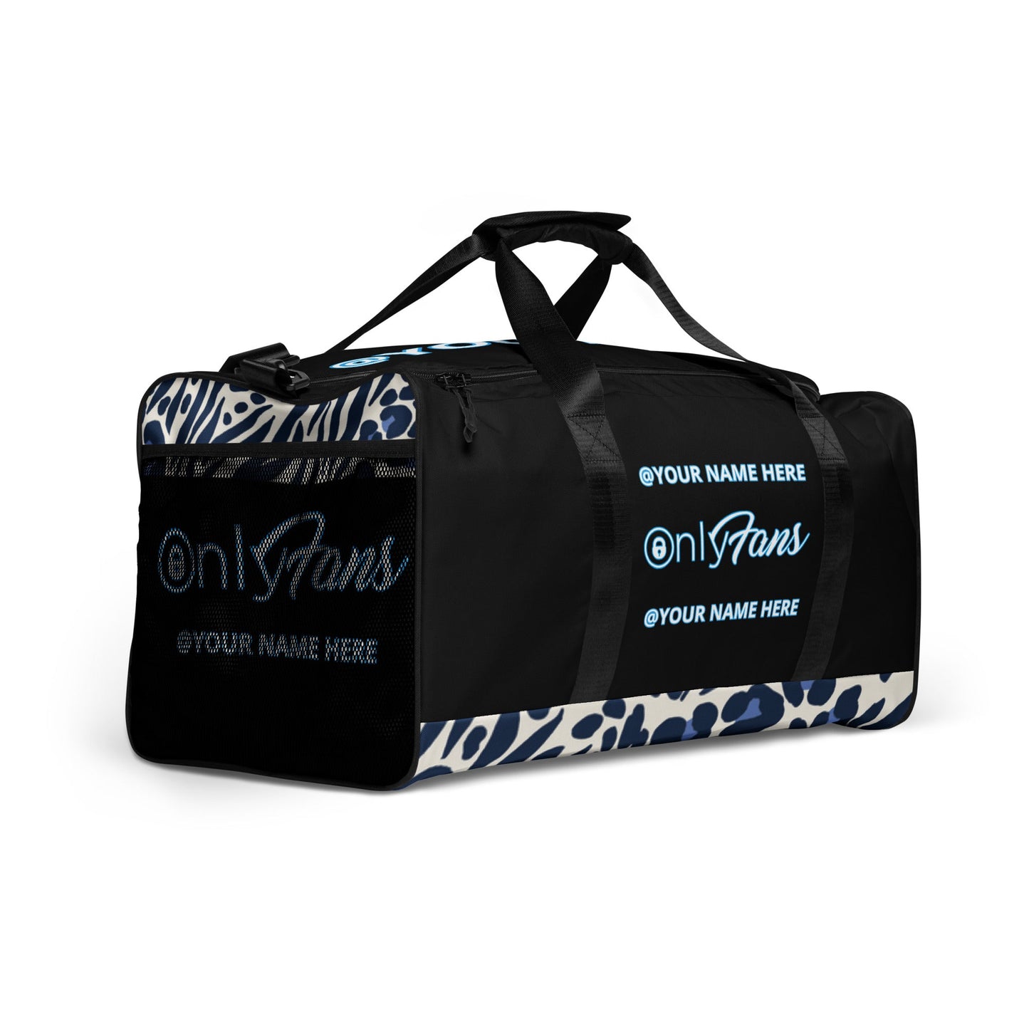 ONLYFANS Personalized Custom Cheetah Print Duffel Bag, Yoga, Gym, Luggage, Customizable Attire T LLC